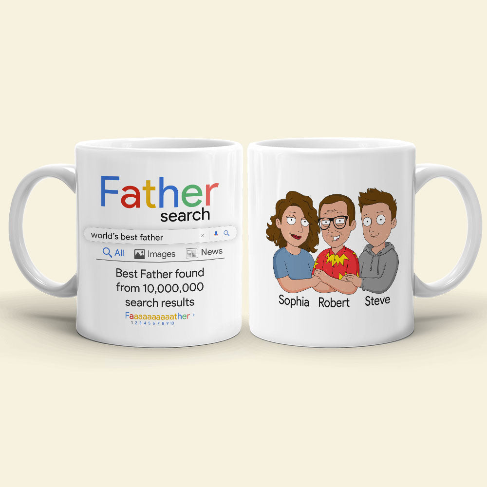 The Best Father Search Personalized Coffee Mug DR-WHM-04dnpo150523