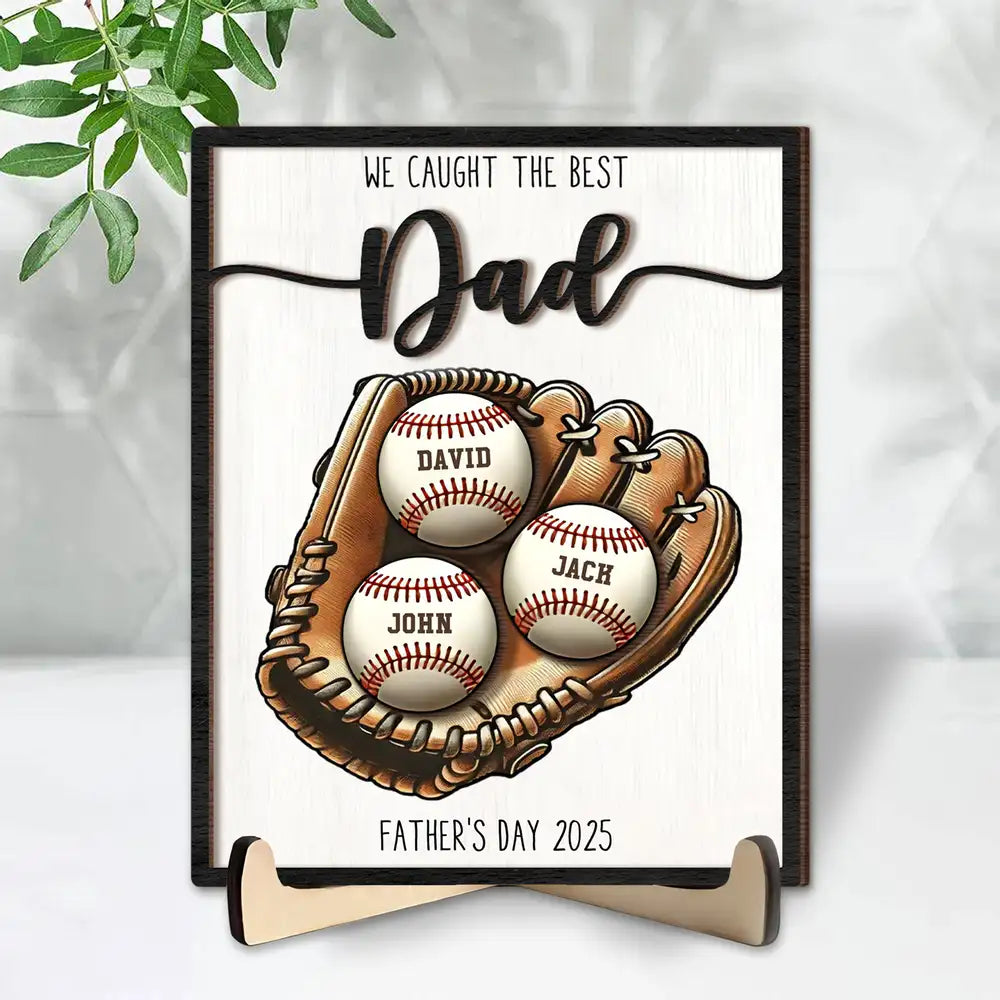 Personalized Baseball Mug with Kids' Names Game Day Gift for Dad