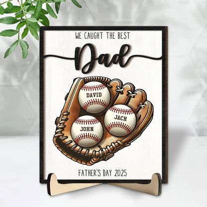 Personalized Baseball Mug with Kids' Names Game Day Gift for Dad
