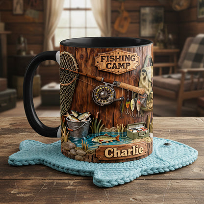 Fishing Camp Coffee Accent Mug - Personalized Gifts For Fishing Lovers 03pata090126