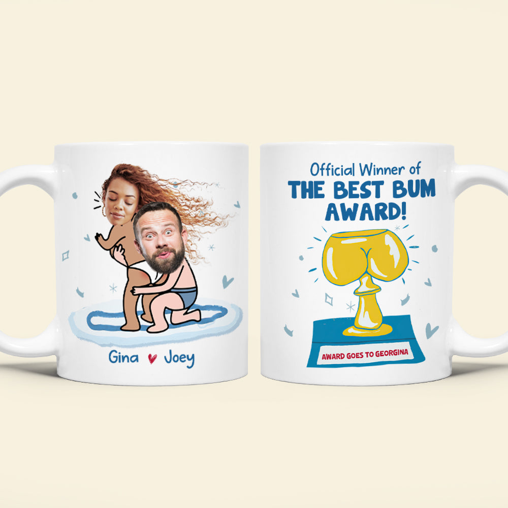 Official Winner Of The Best Bum Award, Couple Gift, Personalized Mug, Naughty Couple Mug