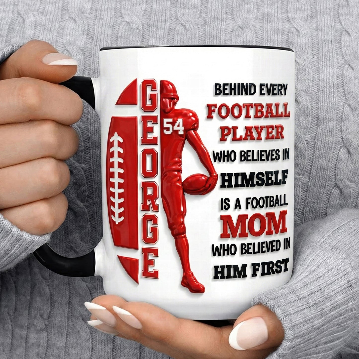 Football Mom Coffee Mug - Personalized Gifts For Mom 01huqn050126