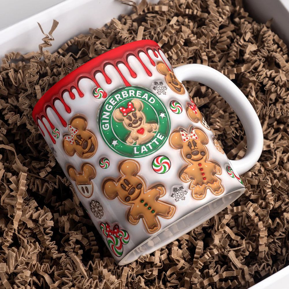 Personalized Christmas Cartoon Gingerbread Latte Coffee Mug 10ACDT0509024