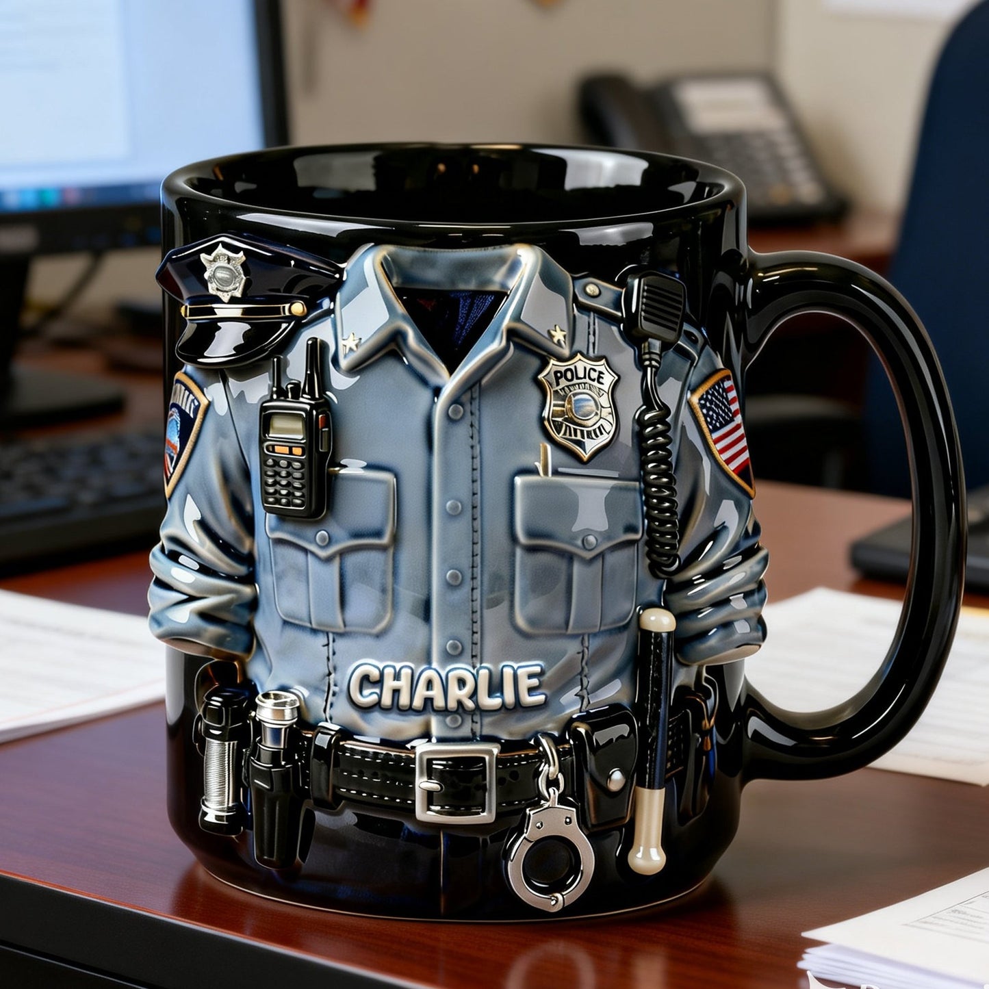 Proud Officer Coffee Mug - Personalized Gift for Police Officers 01PALU170126