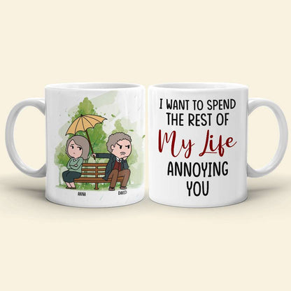 I Love You Even More Than You Annoy Me, Personalized Funny Couple White Mug