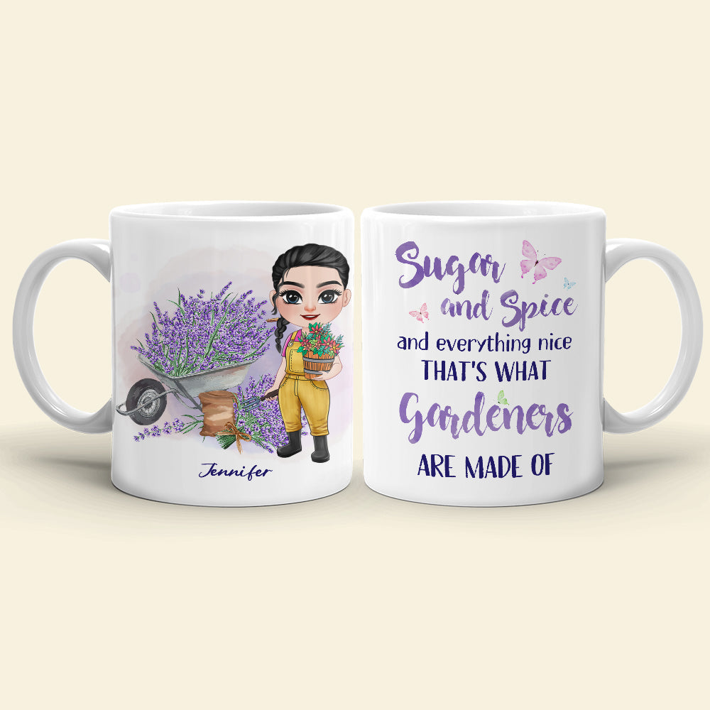 Sugar And Spice, Personalized Mug, Gift For Gardening