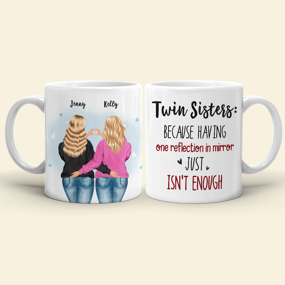 Twin Sisters, Gift For Siblings, Personalized Mug, Twin Siblings Mug