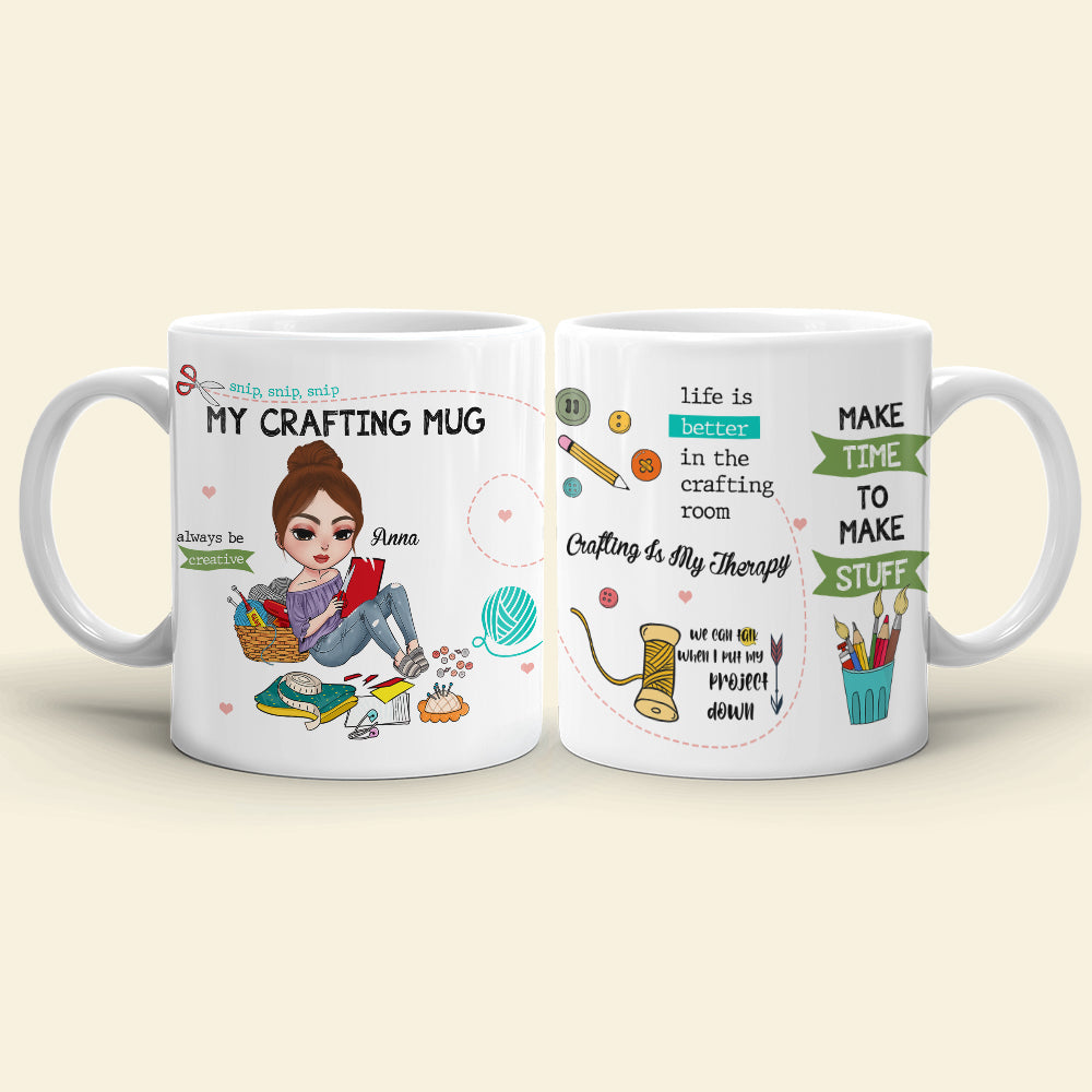 Life Is Better In The Crafting Room Personalized Craft Mug