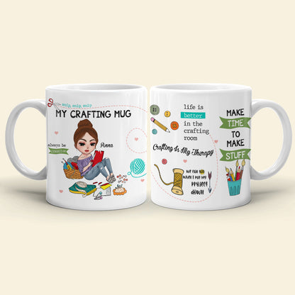 Life Is Better In The Crafting Room Personalized Craft Mug