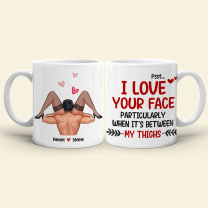 Romantic Couple, I Love Your Face, Personalized Coffee Mug, Gifts For Couple