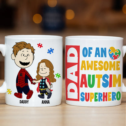 Personalized Gifts For Dad Coffee Mug 042totn200225pa Dad Of An Awesome Autism Superhero