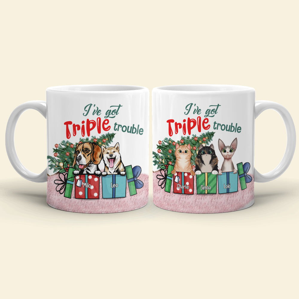 Pet Trouble, Personalized Troublemaker White Mug