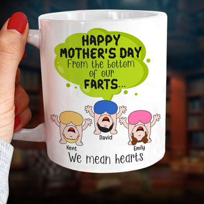 From The Bottom Of Our Farts, Personalized Coffee Mug, Love Mom Coffee Mug, Mother's Day, Birthday Gift For Mom