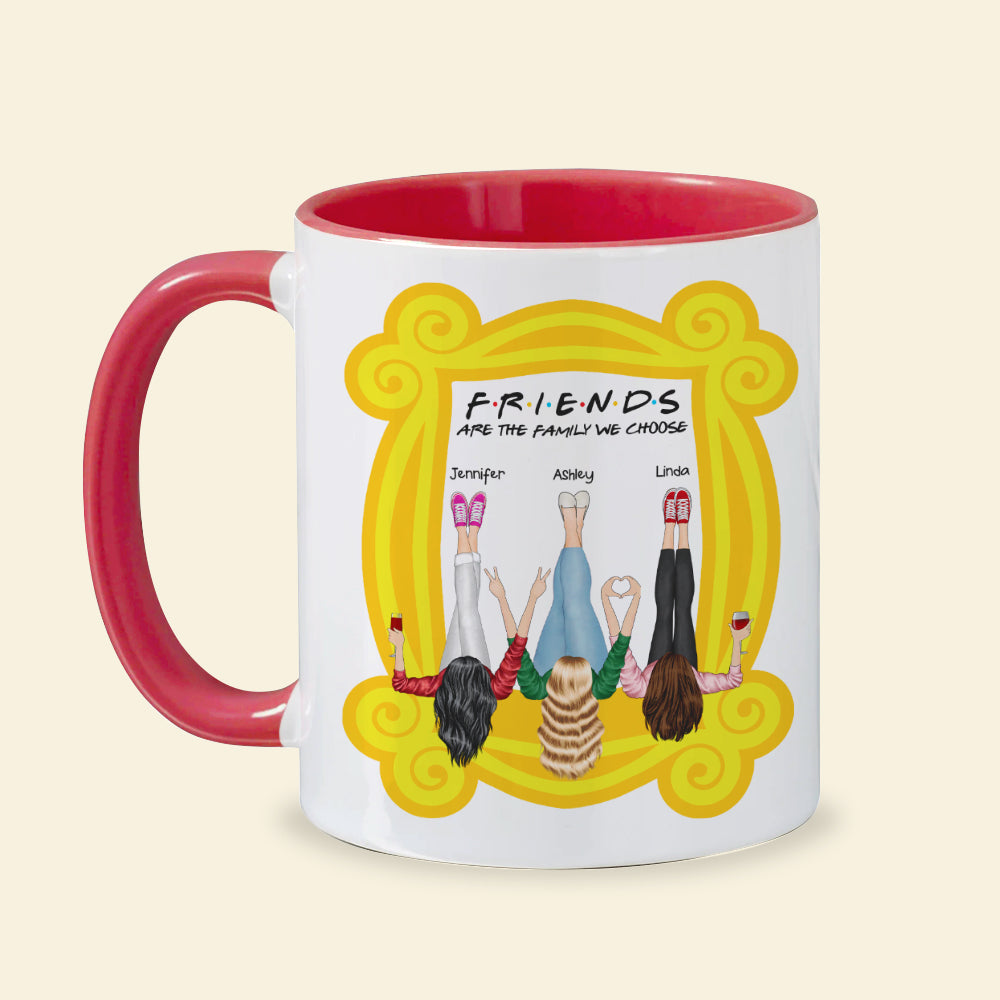 Friends Are The Family We Choose, Gift For Friends, Personalized Accent Mug, Bestie Together Ornament, Christmas Gift 04NAHN171123HH