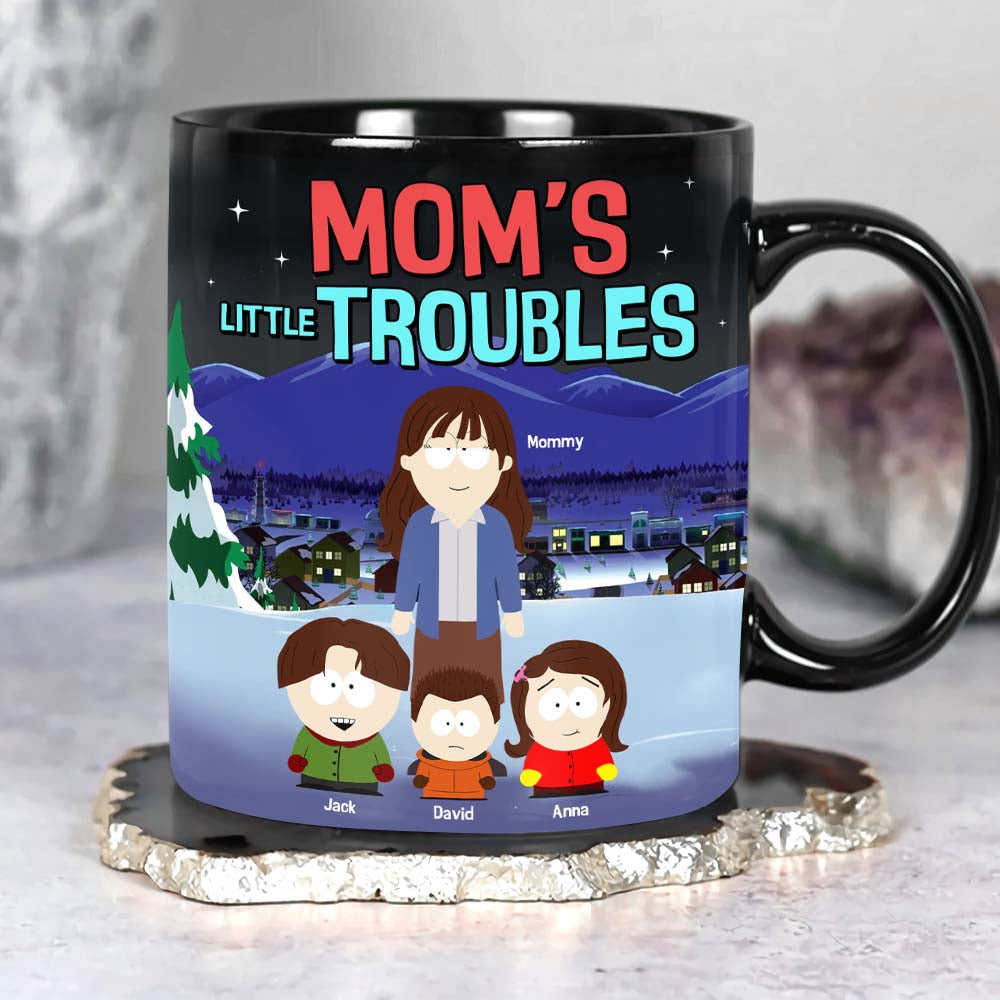 Personalized Gifts For Mom Coffee Mug 01tgtn030425hg Mom's Little Troubles
