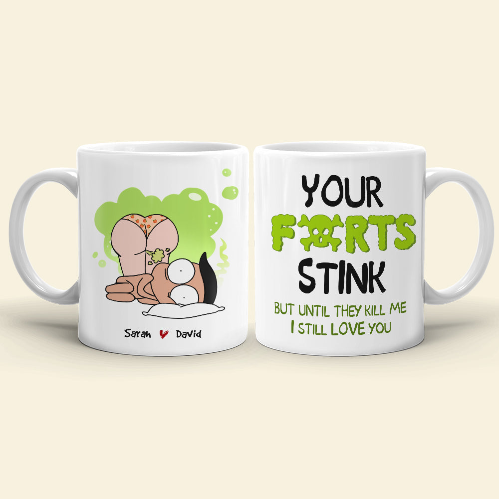 Your Farts Stink, Gift For Couple, Personalized Mug, Funny Couple Gift, Anniversary Gift