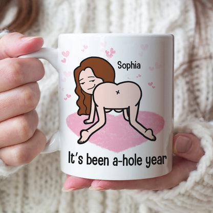 It's Been A-Hole Year Personalized Mug, Gift For Couple, Couple Anniversary Gift, Funny Couple Mug