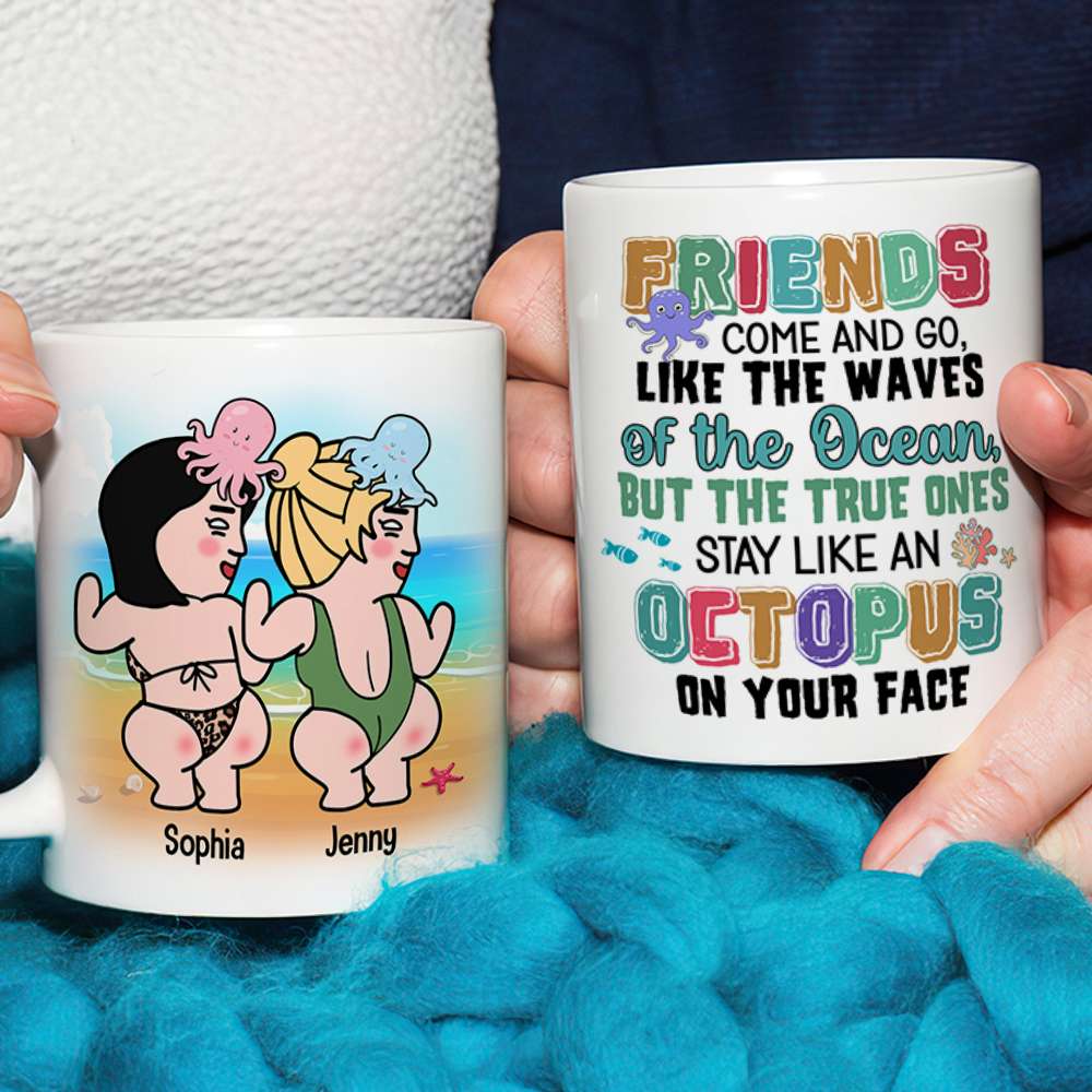 Octopus On Your Face, Personalized Coffee Mug, Gifts For Friend