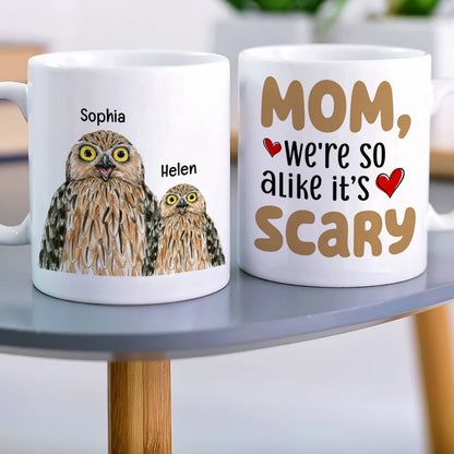 We're so alike, Personalized Coffee Mug, Sitting With Mom Coffee Mug, Mother's Day, Birthday Gift For Mom
