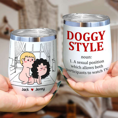 Doggy Style, Personalized Tumbler, Funny Couple Tumbler, Gift For Couple