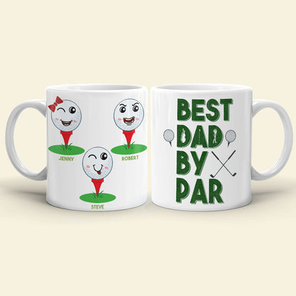 Best Dad By Par Personalized MUg, Gift For Father's Day