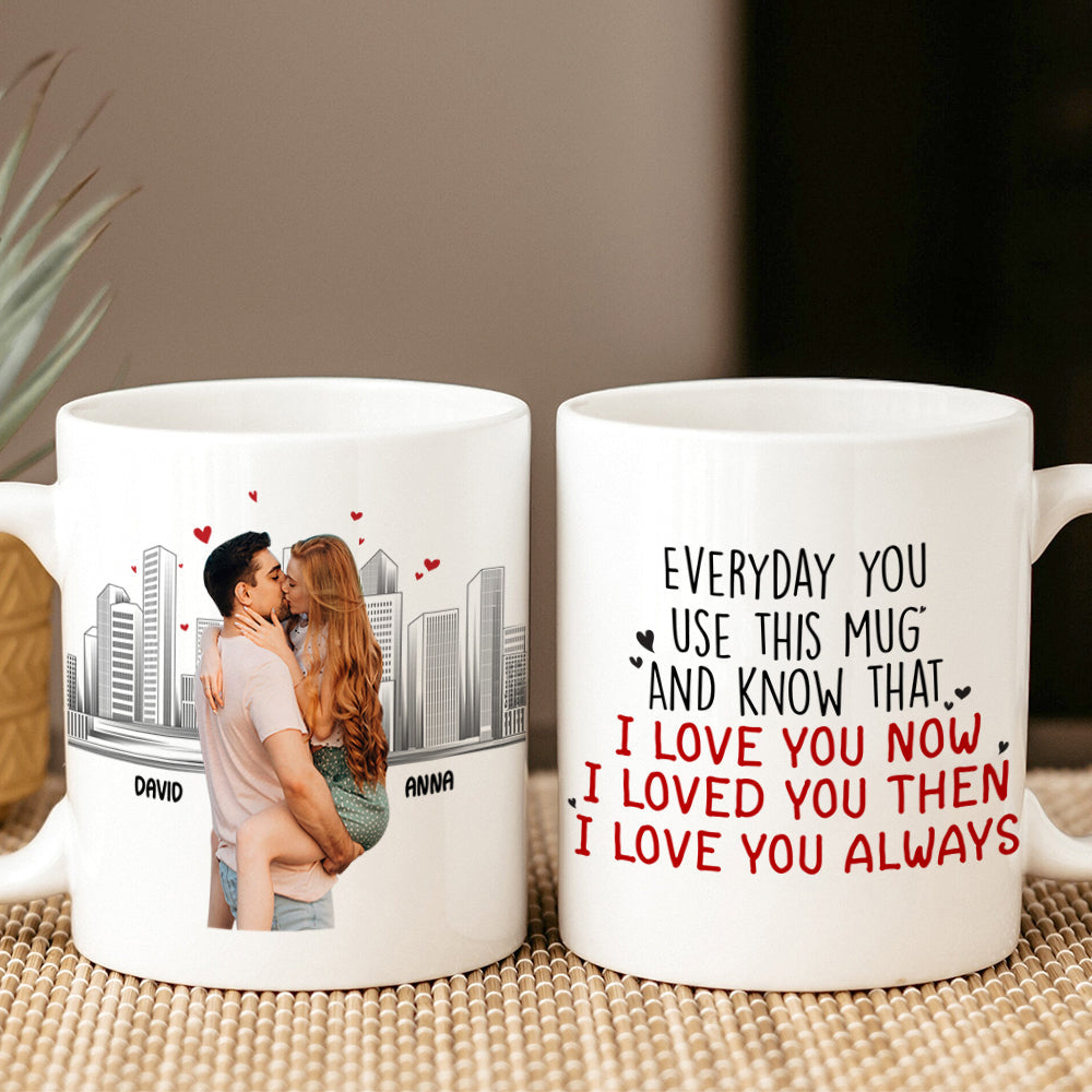I Love You Forever, Personalized Coffee Mug, Anniversary Couple Gift