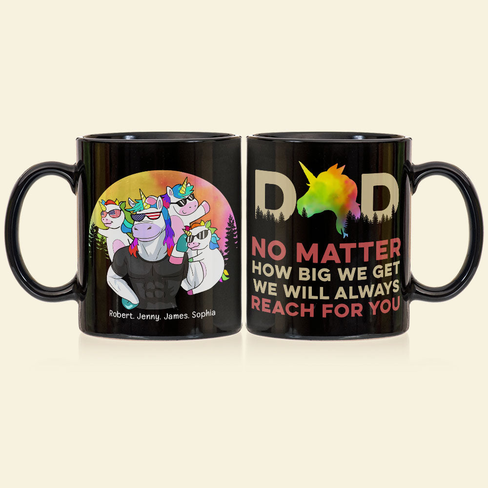 Dad No Matter 04DNPO060623 Personalized Family Coffee Black Mug