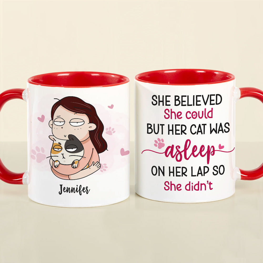 She Believed She Could, Gift For Cat Lover, Personalized Mug, Cat Mom Mug, Anniversary Gift