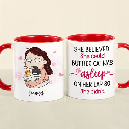 She Believed She Could, Gift For Cat Lover, Personalized Mug, Cat Mom Mug, Anniversary Gift