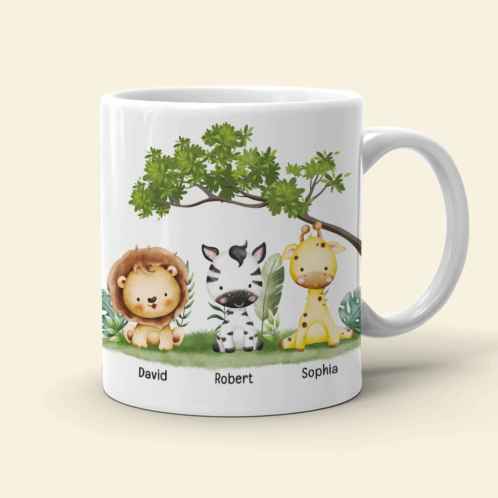 Life Is Better With Grandkids, Gift For Grandkids, Personalized Mug, Animal Mug, Anniversary Gift