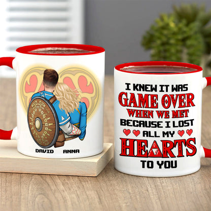 I Lost All My Hearts To You, Personalized 02NATN091223HH Accent Mug, Gift For Couple, Valentine's Day Gift