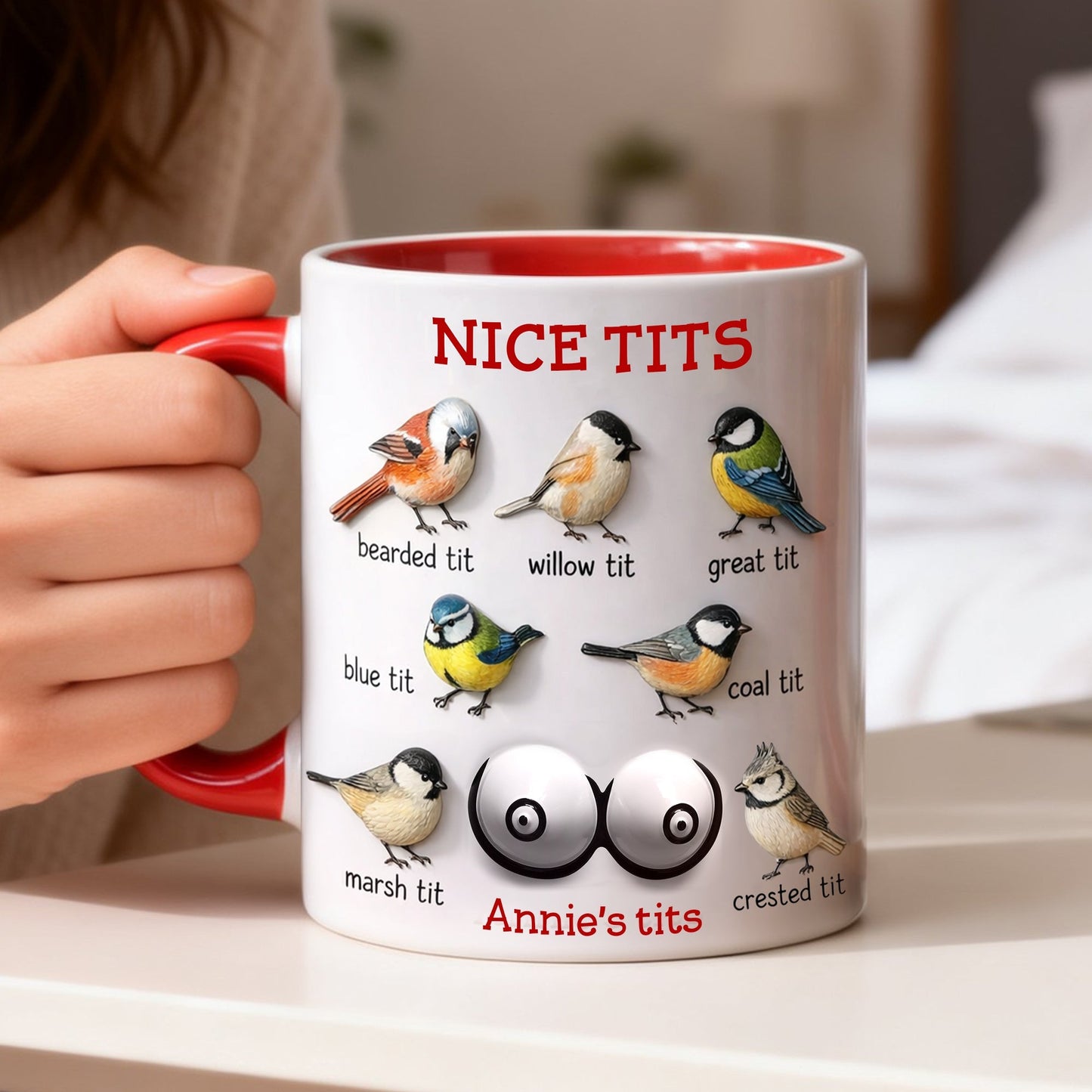 Funny Birds Coffee Accent Mug - Personalized Gift For Her 02NALU291225