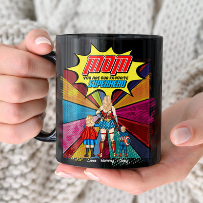 Personalized Gifts For Mom Black Coffee Mug You Are My Favorite Mom 01OHLU260225PA