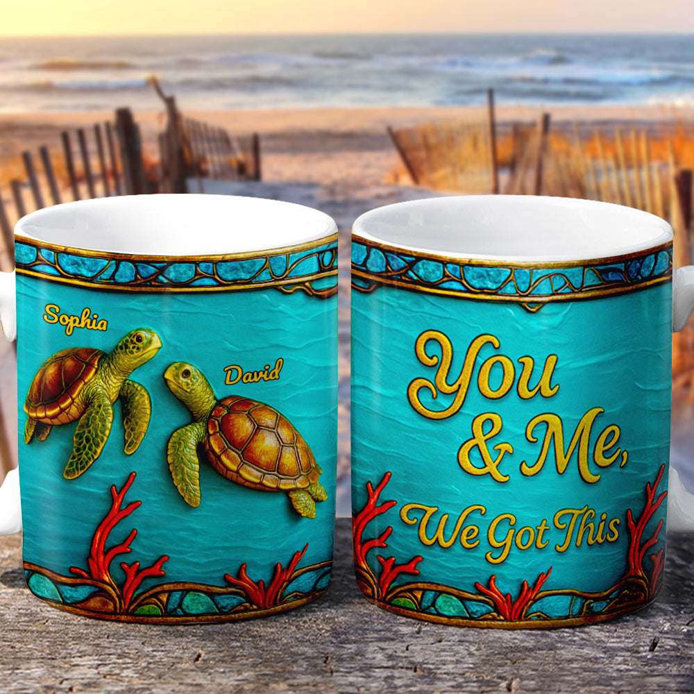 Turtle Couple Mug Personalized Gifts For Couple 03TODT020725
