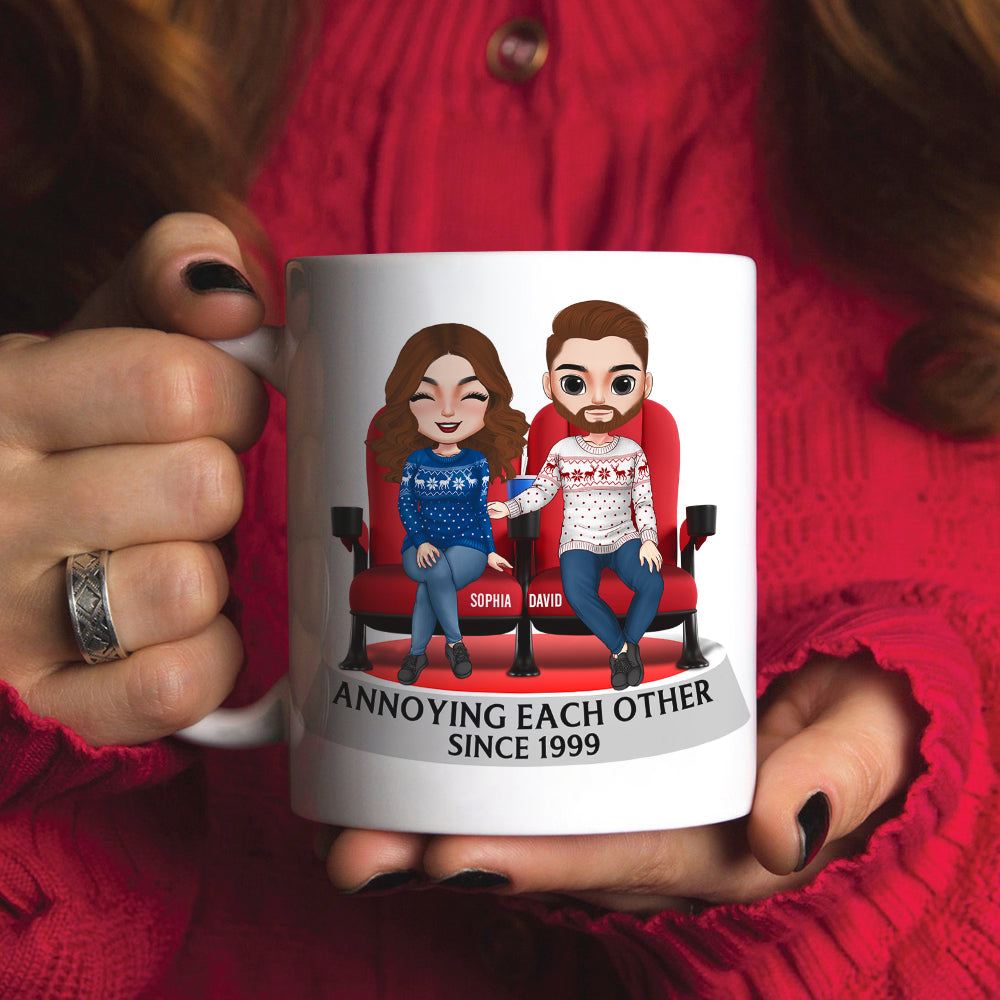 Movie Couple Annoying Each Other Since [Custom Year], Personalized Couple White Mug