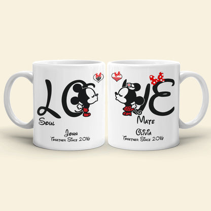 Personalized Mouse Couple Mug, Gift For Couples