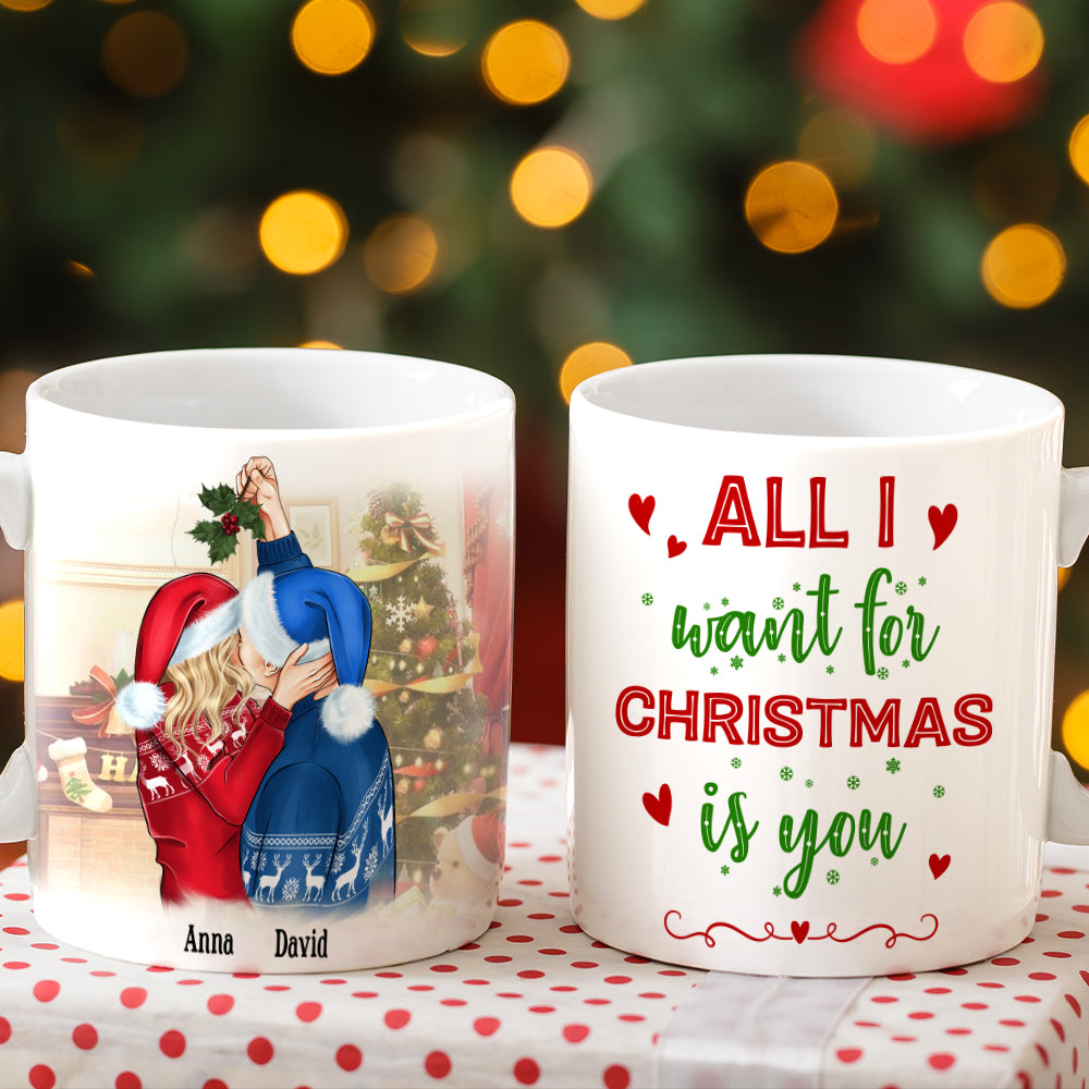 All I Want For Christmas Is You, Sweet Couple White Mug