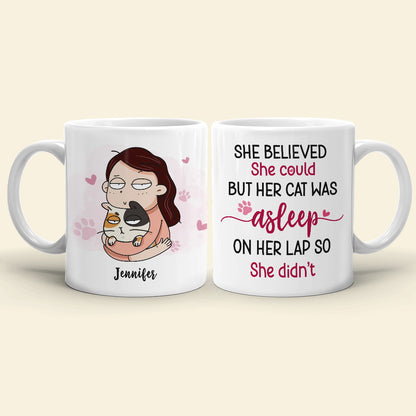 She Believed She Could, Gift For Cat Lover, Personalized Mug, Cat Mom Mug, Anniversary Gift