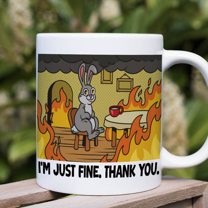 Personalized Funny Burning Coffee Mug 03ohtn020124 Everything Is Fine