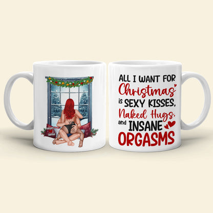 Romantic Couple, All I Want For Christmas Is Sexy Kisses, Personalized Coffee Mug, Couple Gifts, Gifts For Him/Her, Unique Christmas Gifts
