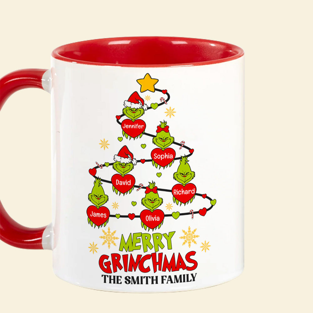 Merry Christmas-Personalized Accent Mug -Gift For Family-Christmas Gift- Family Mug-CC-AM11OZ-06acqn210923