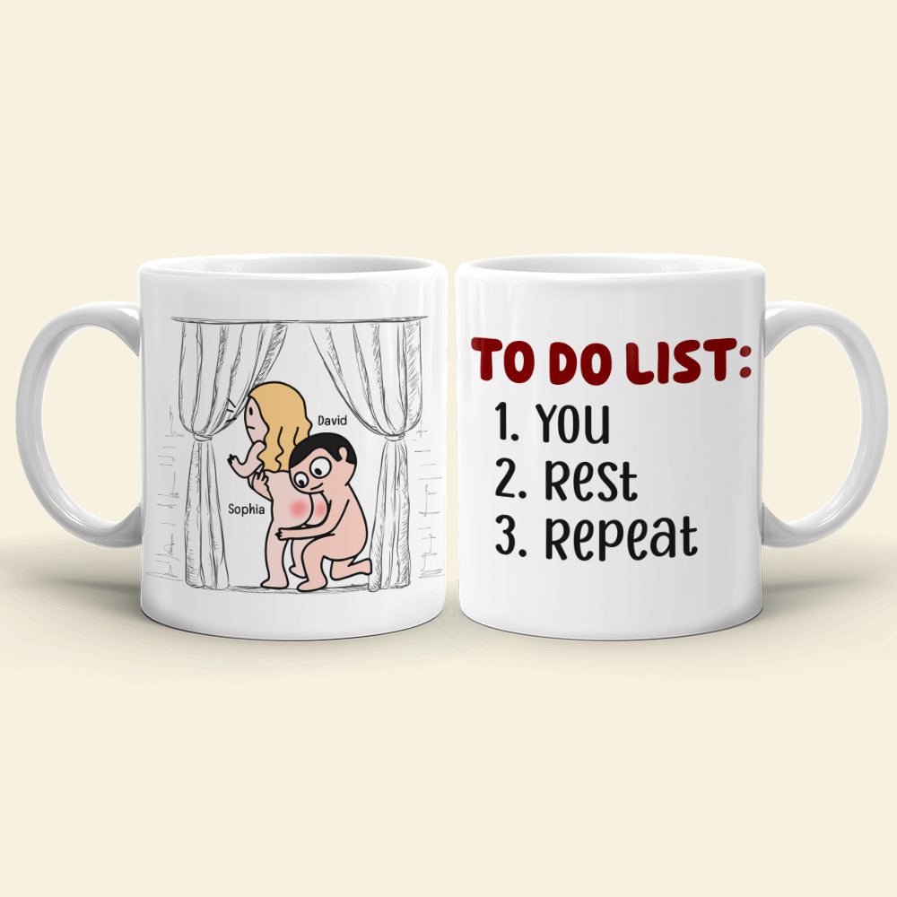 To Do List-Personalized Coffee Mug-Gift For Couples- Funny Couple Mug