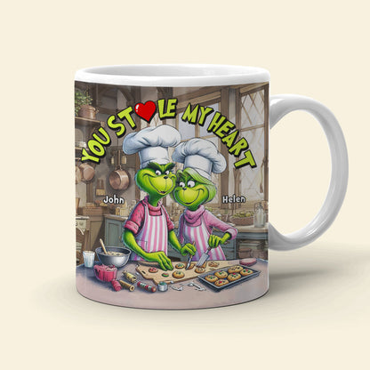 Couple You Stole My Heart 05huhn121223 Personalized White Edge-to-edge mug