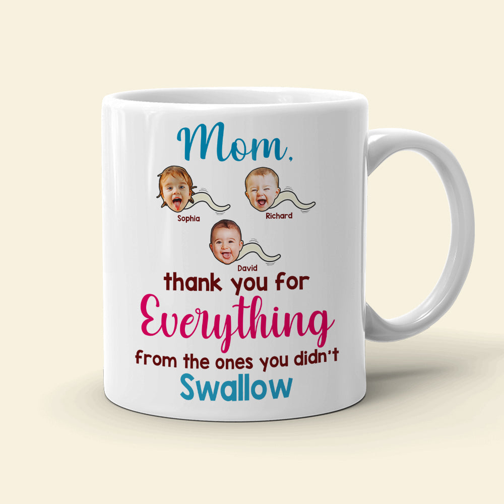 Mom Thank You For Everything - Personalized Coffee Mug - Gift For Mom- Custom Photo Mug