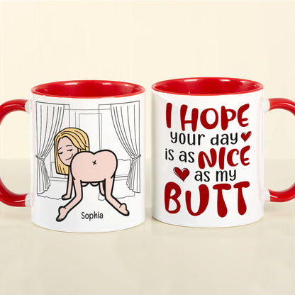 I Hope Your Day Is As Nice As My Butt-Personalized Coffee Mug-Gift For Couple- Funny Couple Mug