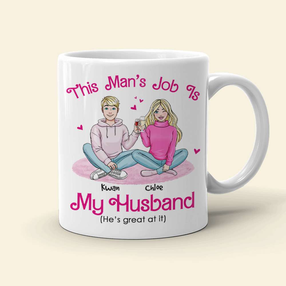 Romantic Couple, He's/She's Great At It, Personalized Mug, Couple Gifts, Gifts For Him, Gifts For Her, Valentine's Day Gifts, 01qhhn301123hh