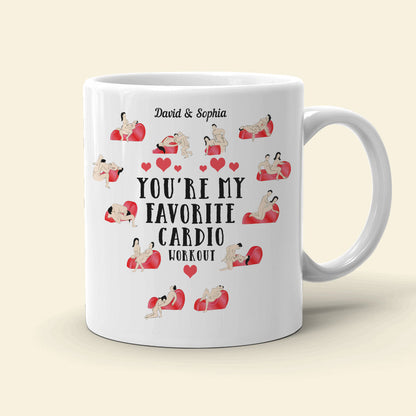 You're My Favorite Cardio Workout, Make Love Couple White Mug