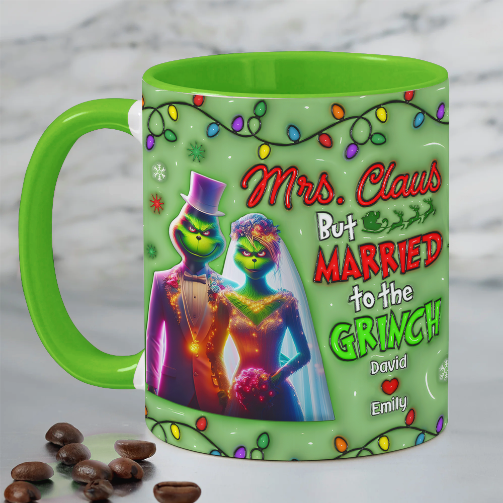 Personalized Gifts For Couple Coffee Mug Christmas Greenmonster Couple 01OHPU291024
