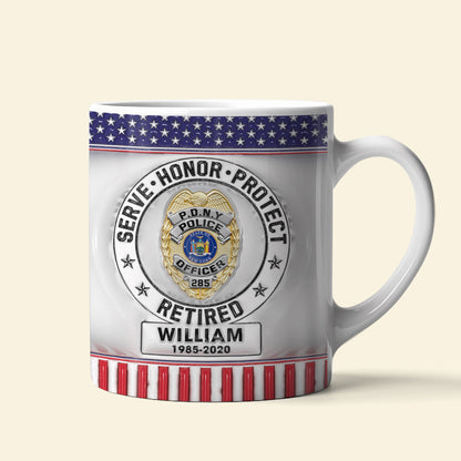 Custom Rank Badge Gifts For Police Mug 04qhqn020824
