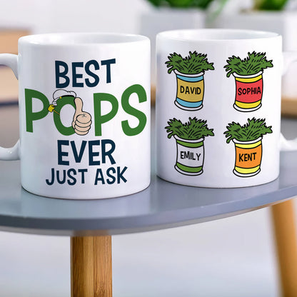 Best Pops Ever Just Ask-Personalized Coffee Mug -Gift For Grandpa- 05qhqn130423